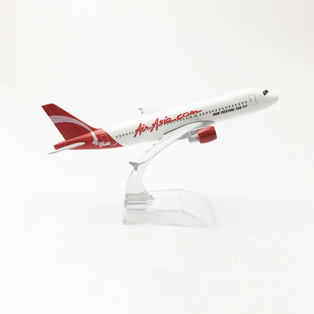 Самолет самолета из сплава в масштабе 1/400 модель A320 Air Aisa 16 см игрушки для детей