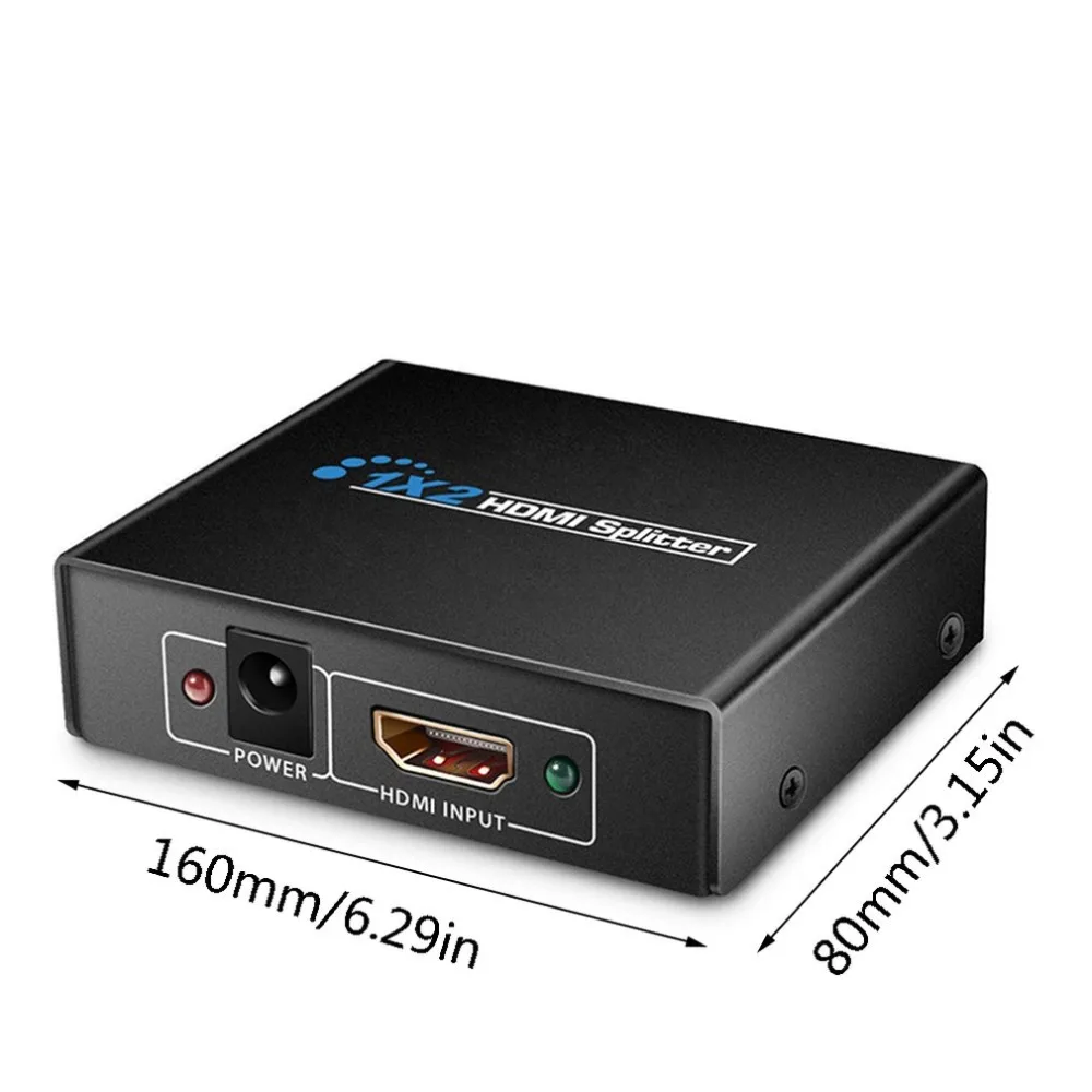 Full Hd Hdmi сплиттер 1X2 репитер усилитель 3D 1080 P 4 K переключатель коробка 1 в 2 Выход Hdmi сплиттер