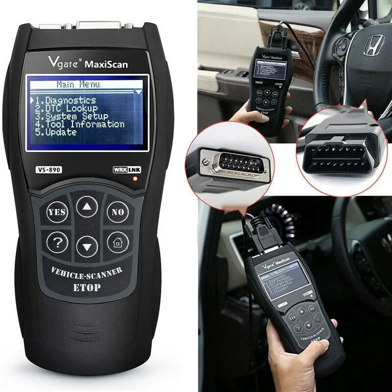 Vgate VS890 OBD2 сканер VS 890 OBDII считыватель кодов Поддержка OBD протоколы могут на 13