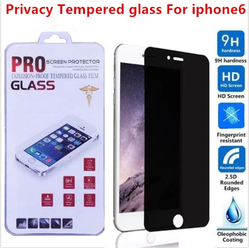 Заводская цена новинка антишпионское закаленное стекло 9H для защиты экрана Iphone 6