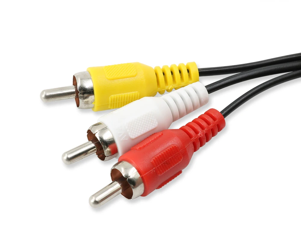 Оранжевый Pi 70 см/2 фута 3,5 мм разъем для 3 RCA штекер адаптер аудио конвертер видео av-кабель
