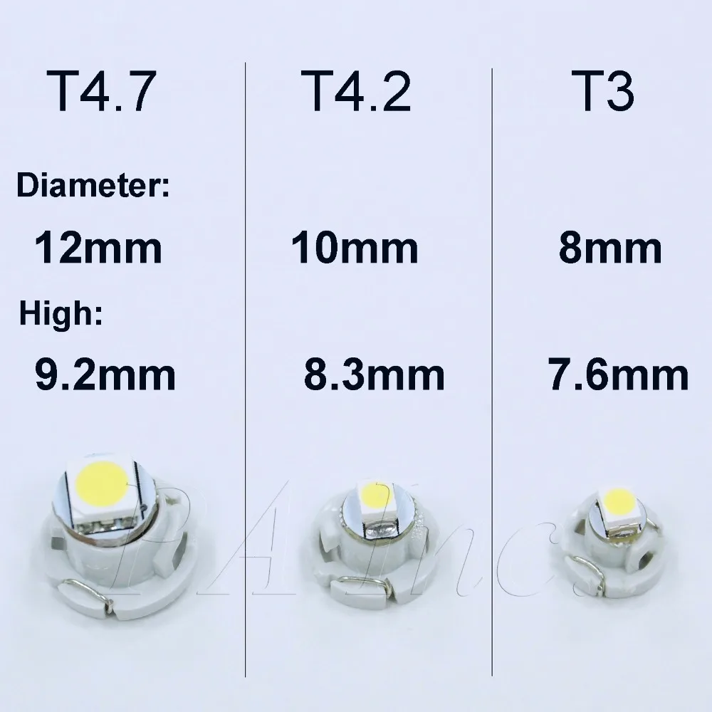 PA светодиодный 10 шт. x T4.7 T5 1SMD 5050 SMD 12 в Neo клиновидная панель пинбол 5 цветов|bulb led|bulb