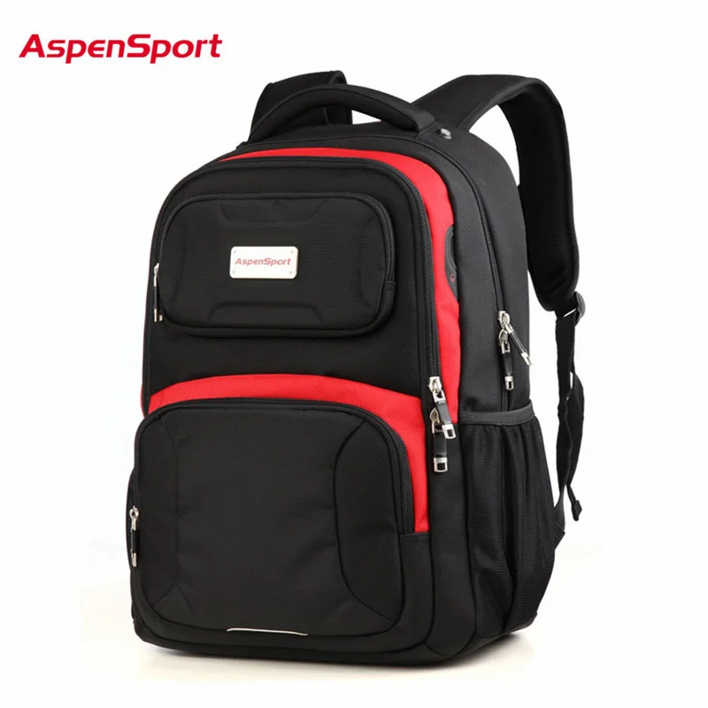 AspenSport водонепроницаемый большой емкости 17 дюймов Сумка для ноутбука мужской рюкзак сумка черный рюкзак для женщин школьные сумки Mochila Mascul