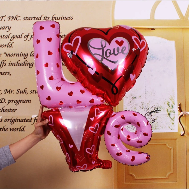 1 шт. Babyshower любовь в форме сердца надувной шар из алюминиевой фольги Вечеринка