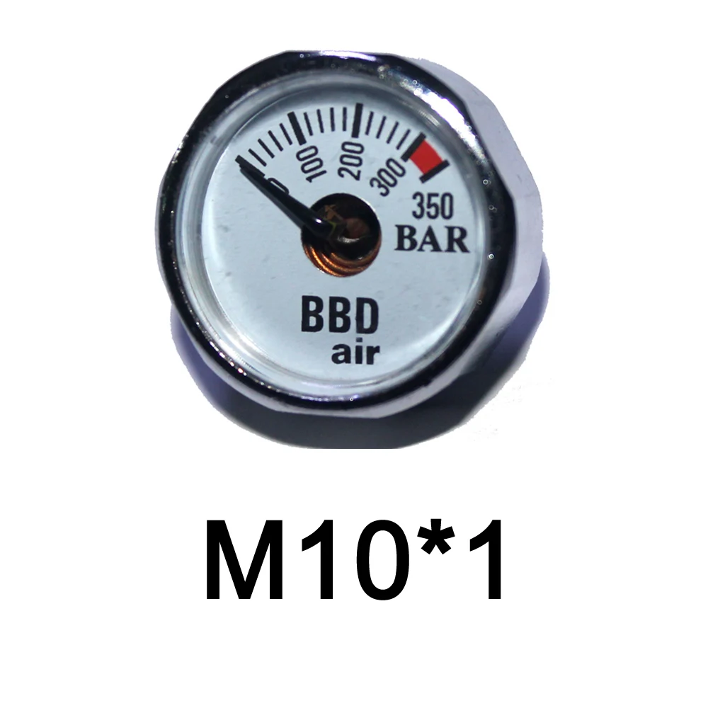 Пейнтбол Аксессуары Ручной насос Airsoft PCP AirGun мини 350 бар манометр 1/8NPT M10* 1 Калибр - Цвет: M10 thread