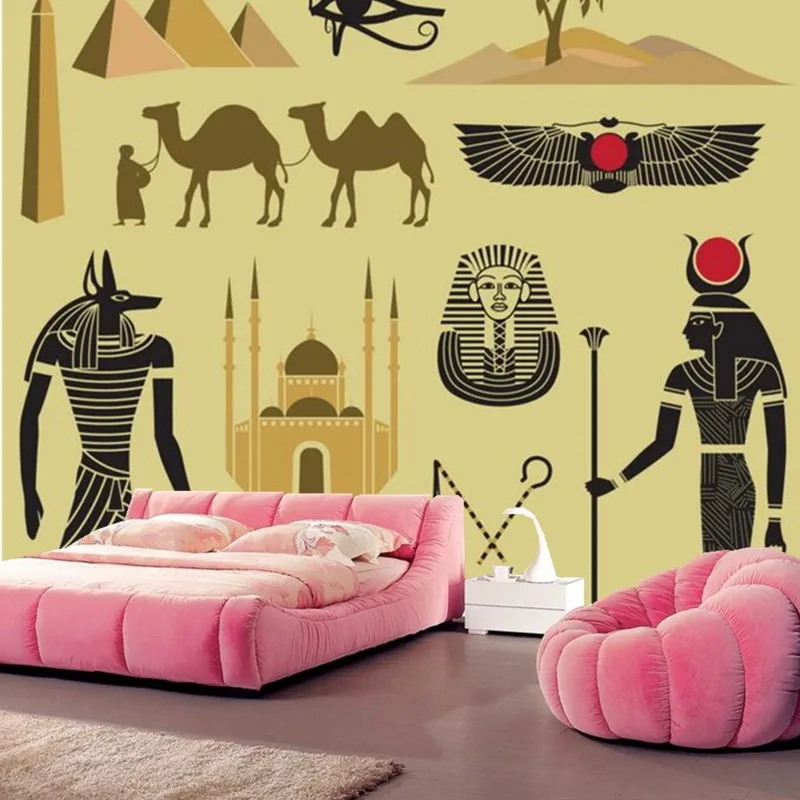 Обои на заказ для стен 3 d старинная египетская стенная роспись обои отеля бара