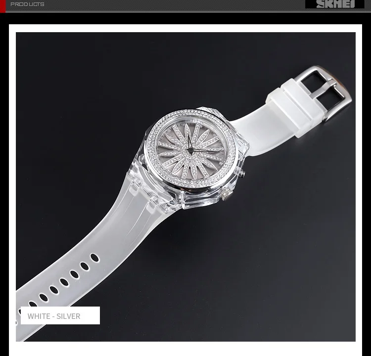 SKMEI Relogio Feminino 1536 модные красочные светодиодный светильник женские кварцевые часы 5 бар водонепроницаемые женские наручные часы