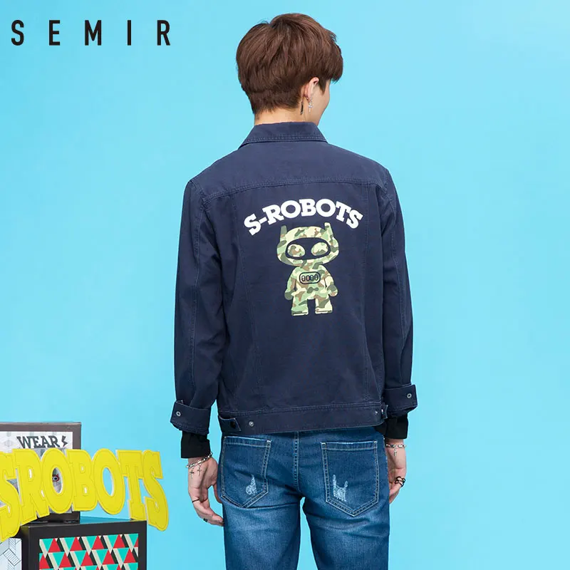 SEMIR куртка для мужчин пальто с длинными рукавами хлопок Модная уличная