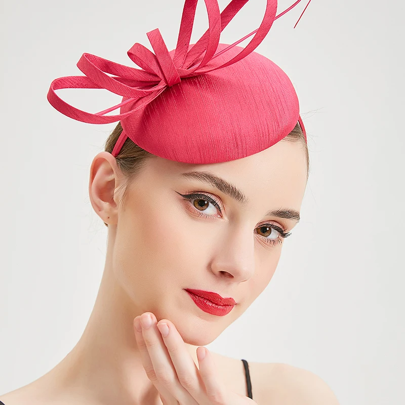 Новая модная элегантная шляпа Shantung Pillbox Чародейка Fedora шляпы с тканевой вихревой