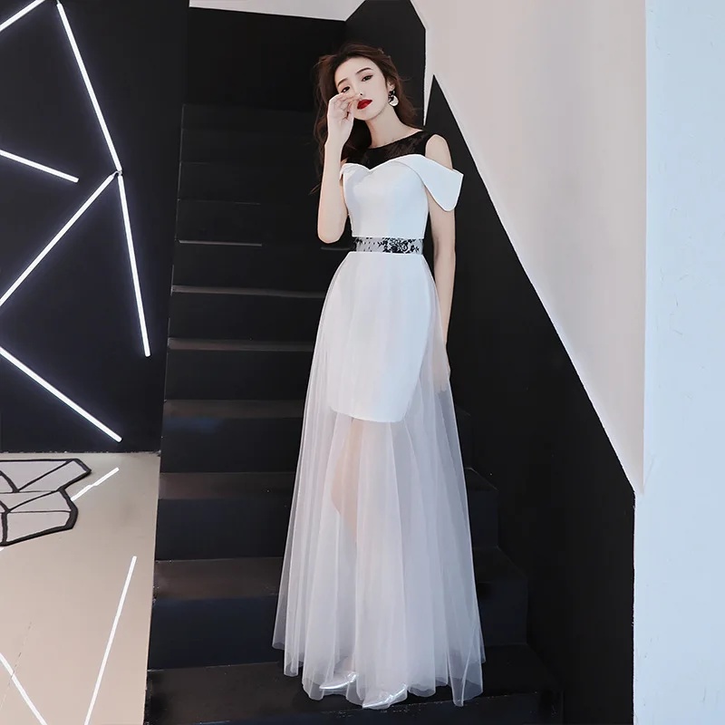 Женское винтажное платье-чонсам белое Сетчатое платье в китайском стиле для