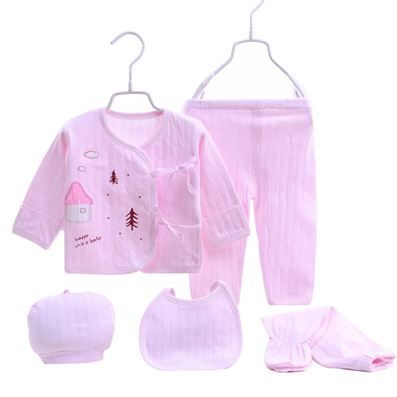 5 шт./компл. мягкий воздухопроницаемый хлопковый унисекс костюм для одежды мягкое