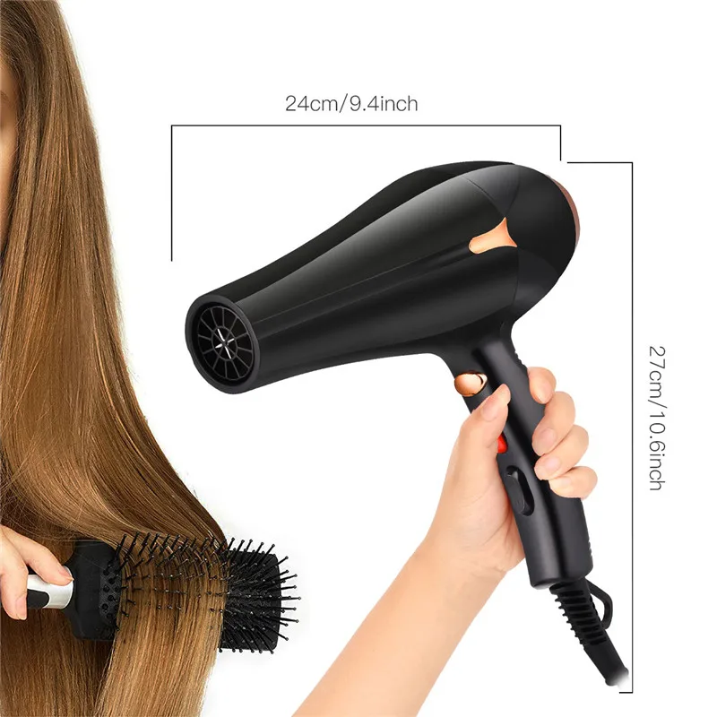 2200W Hair Dryer Professional Blow Dryer Large Power Blue light Hairdryer Blower Salon and Home Use Fast Hair Drying Tool P40