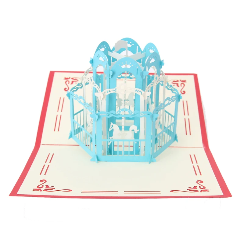 3D открытка карусель всплывающая бумажная подарок на день рождения День Святого