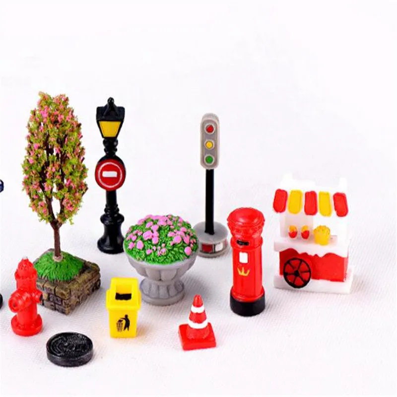 1 шт. новинка уличная лампа мусорный бак микро пейзаж сделай сам ручная работа