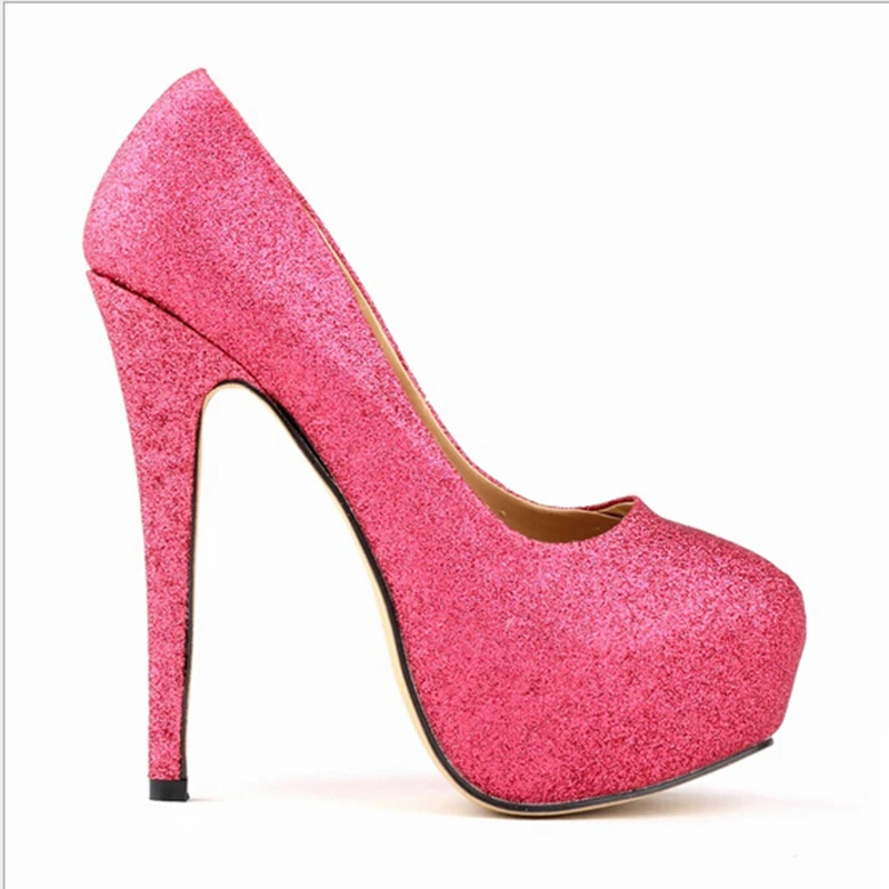 Пикантные женские туфли-лодочки Вечерние на платформе и очень высоком каблуке 16