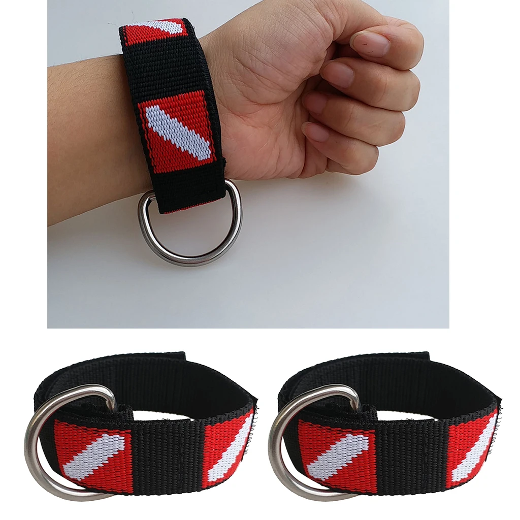 2 шт. ремешок для подводного плавания фонарика держатель камеры с d-кольцом из