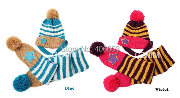 Детская шапка и шарф шапки бини пять звезд комплект из двух предметов берет