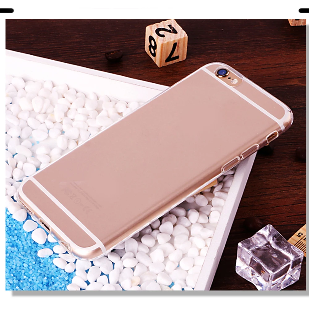 Ультратонкий Прозрачный мягкий чехол из ТПУ для iPhone 7 8 Plus X прозрачный