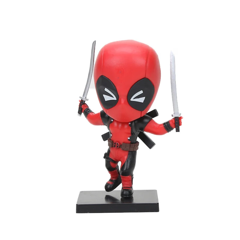 Новинка, 10 см, игрушки Marvel, Дэдпул, фигурка качающейся головы, 1/10 масштаб, окрашенная, Уэйд Уинстон Вилсон, супергерой, Коллекционная модель, куклы, игрушка