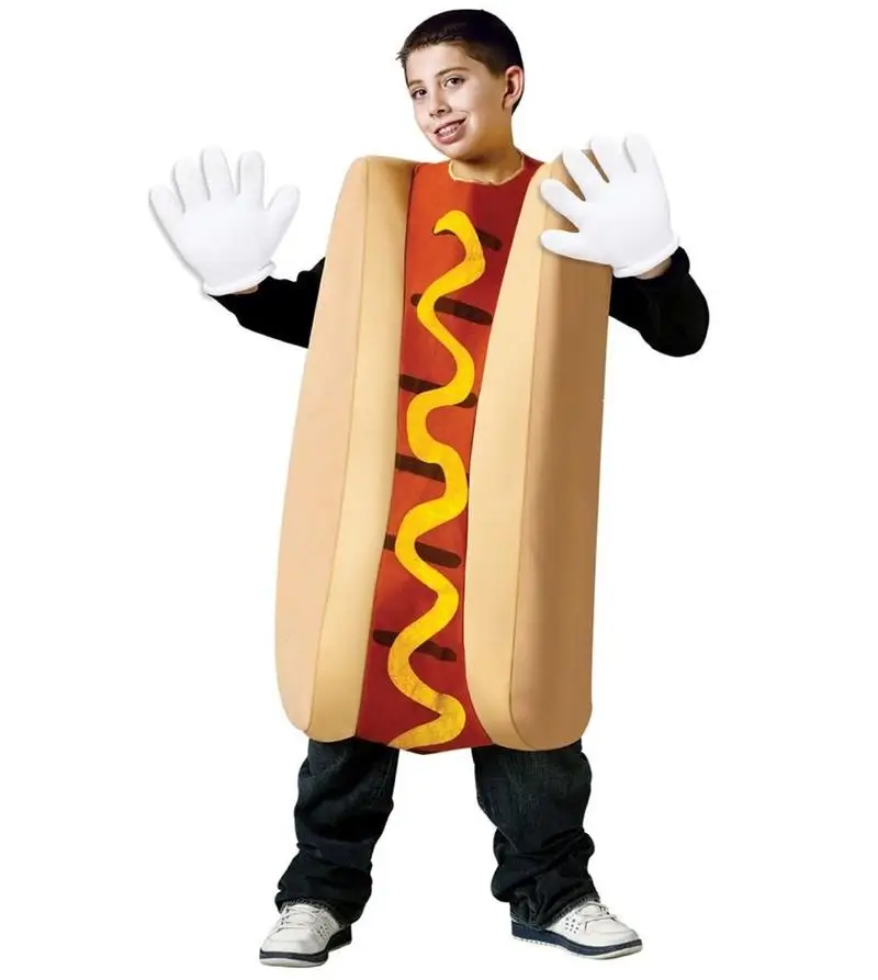 Костюм для косплея хот-дог детская одежда в виде сэндвича костюм Хэллоуина