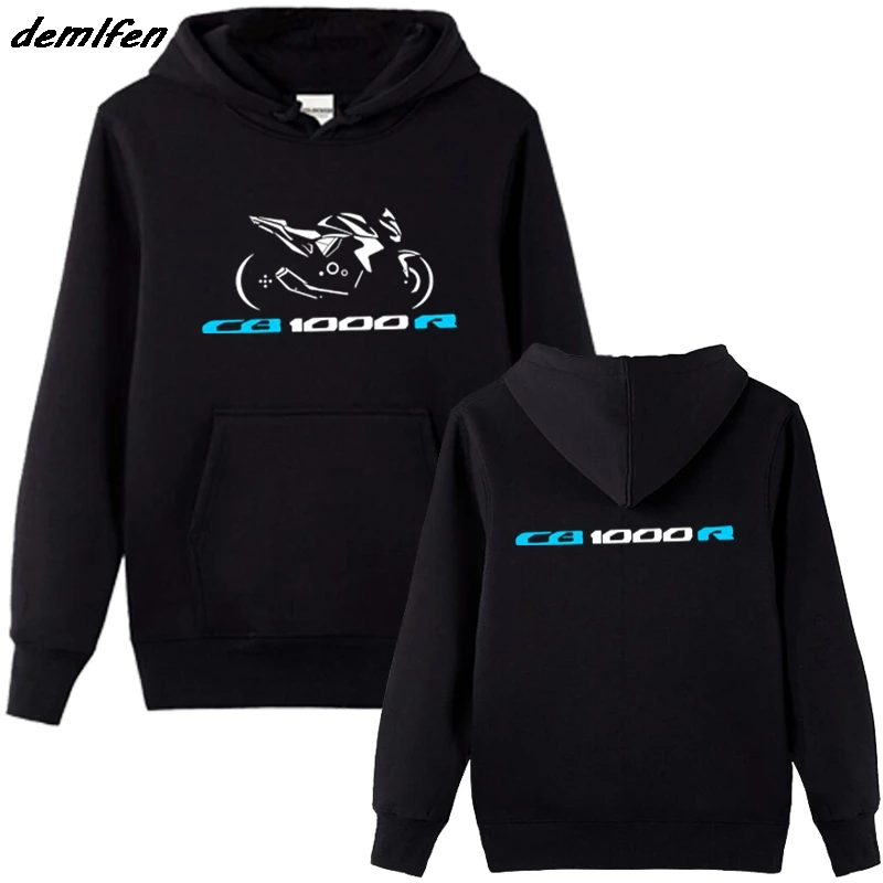 Новая модная повседневная мужская флисовая толстовка на молнии мотоциклетные