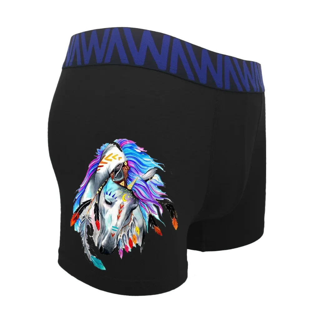 Мужские трусы боксеры из хлопка премиум класса с принтом сделай сам размера плюс