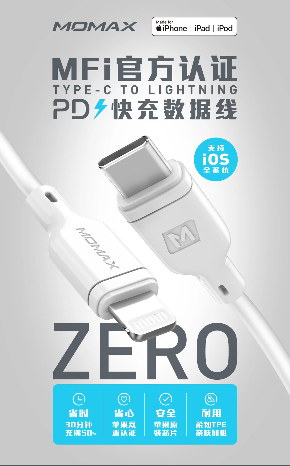 MFI сертифицированный usb c к lightning зарядный кабель для iPhone xs max xr x 8 7 6s plus ipad PD кабель быстрое зарядное устройство короткое 18 Вт