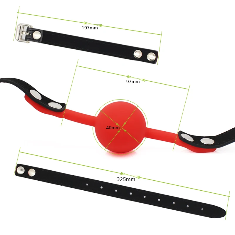 Шлейка для взрослых силиконовый шарик открытый кляп рта БДСМ бондаж секс игрушки