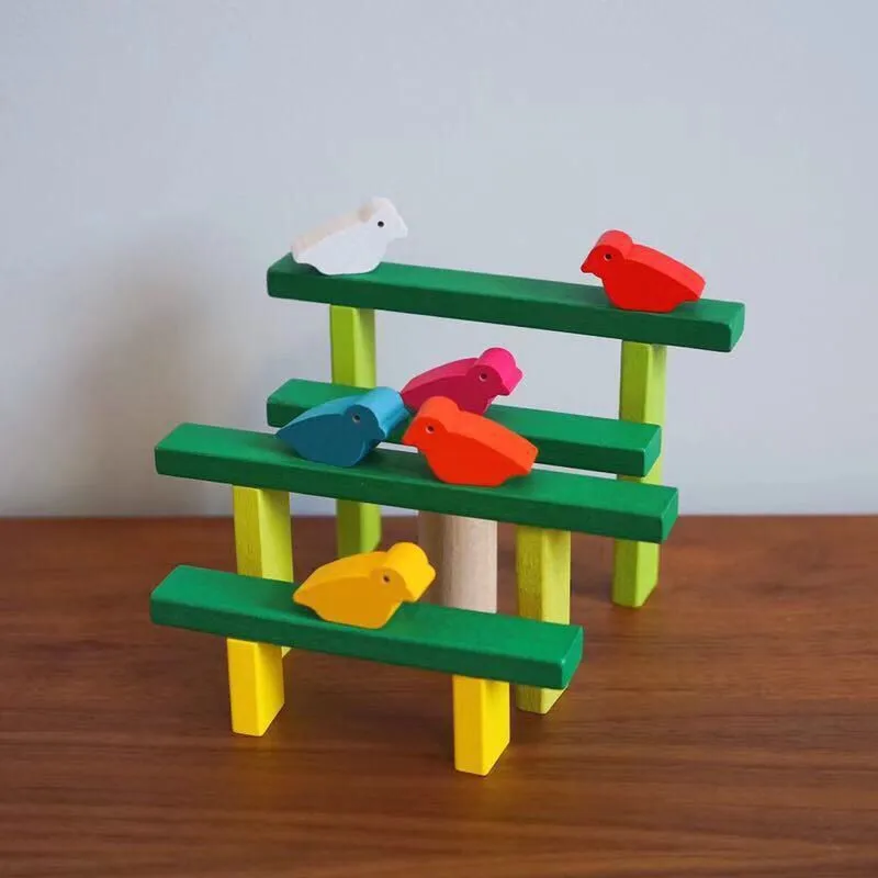 Детские развивающие игрушки Banlanced Bird деревянные блоки Banlancing Wood Toy красочные милые