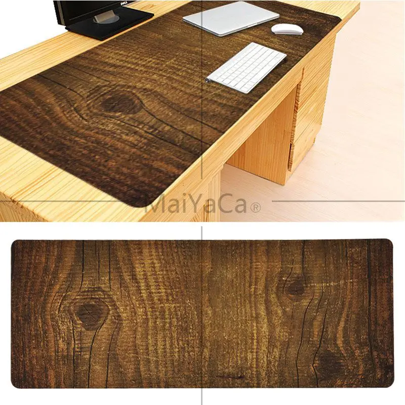 LockEdge 30x60cm MaiYaCa, новинка, коричневые деревянные офисные мыши, геймер, мягкий коврик для мыши, большой игровой коврик для мыши, противоскользящий, идеально фиксирующий, компьютерный, Настольный коврик - Цвет: LockEdge 30x60cm