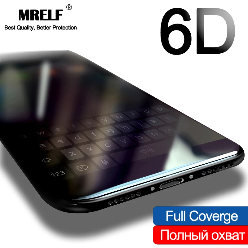 Стекло MRELF 6D для iPhone 7 защита экрана 8 Plus Защитное стекло X 6 6s Xr Xs Max закаленное