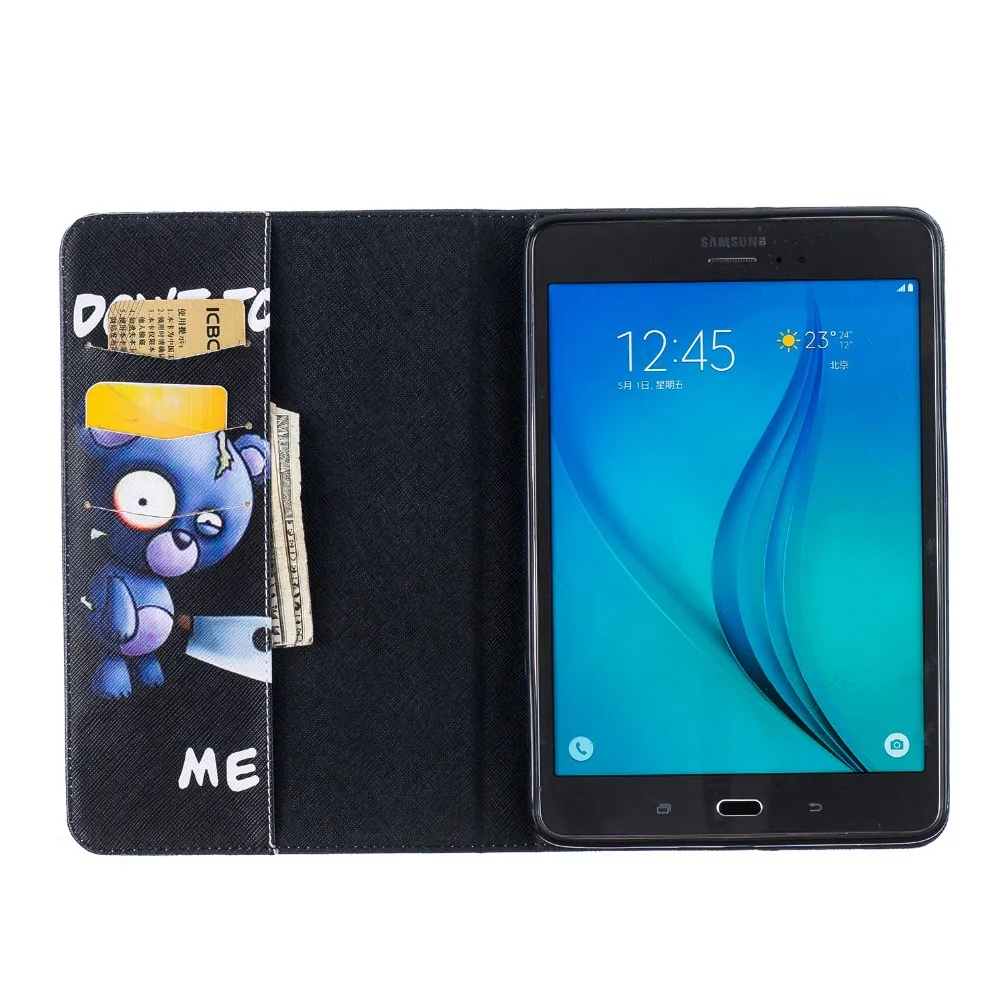 Чехол для планшета Samsung Galaxy Tab A 8 0 дюймов SM T350 T351 T355 кожаный чехол подставка карт из
