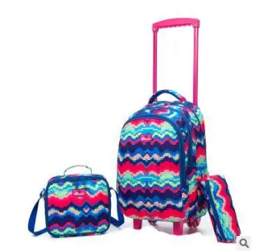 Детская школьная сумка с колесами Детские Сумки на колесиках школьный рюкзак для