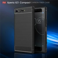 for sony xperia xz1 compact case carbon fiber silicon tpu skin soft back cover phone case for sony xperia xz1 compact soft cover