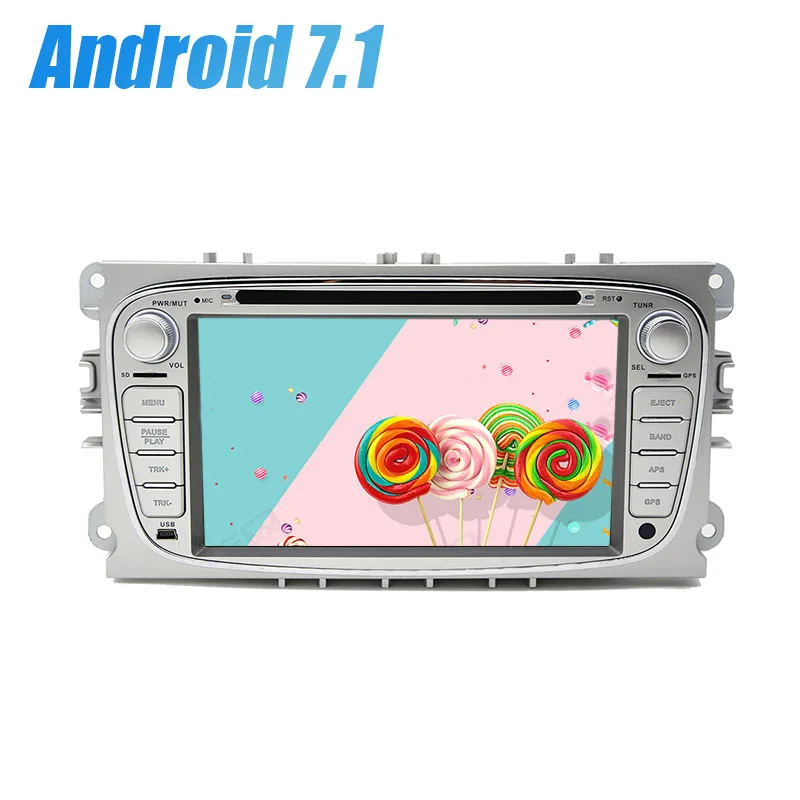 Android 7 1 1024*600 2Din дюймов Автомобильный DVD плеер для Focus II S MAX Mondeo Wifi GPS навигация Bluetooth
