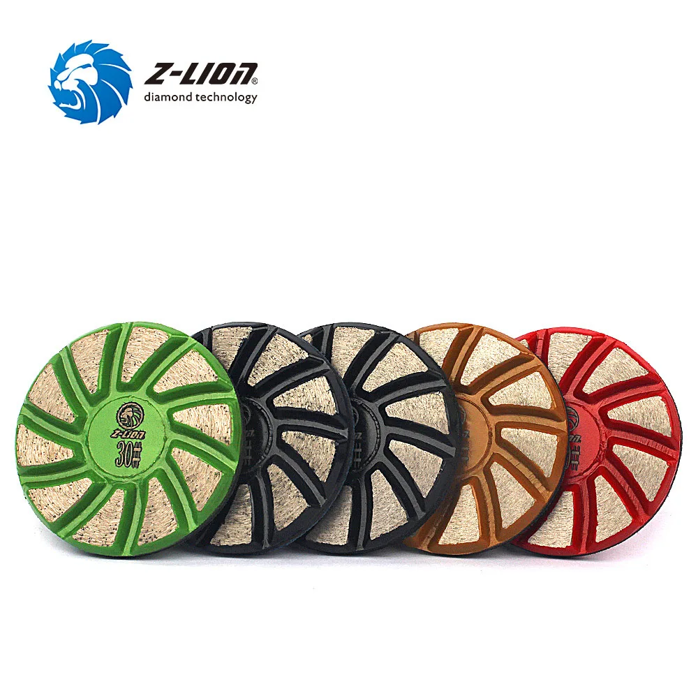 Z LION 3 &quotАлмазный металлический полировальный диск для пола 5 шт. интегрированные