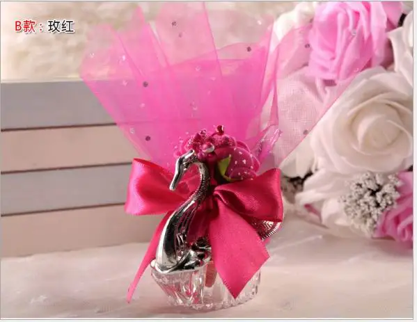 50 шт. в европейском стиле акриловое волокно серебряного цвета из лебедь коробка