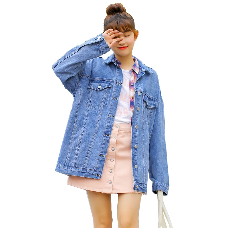 Vetevidi new autumn wear women's clothing loose long-sleeved women do old cowboy coat jacket 303# | Женская одежда