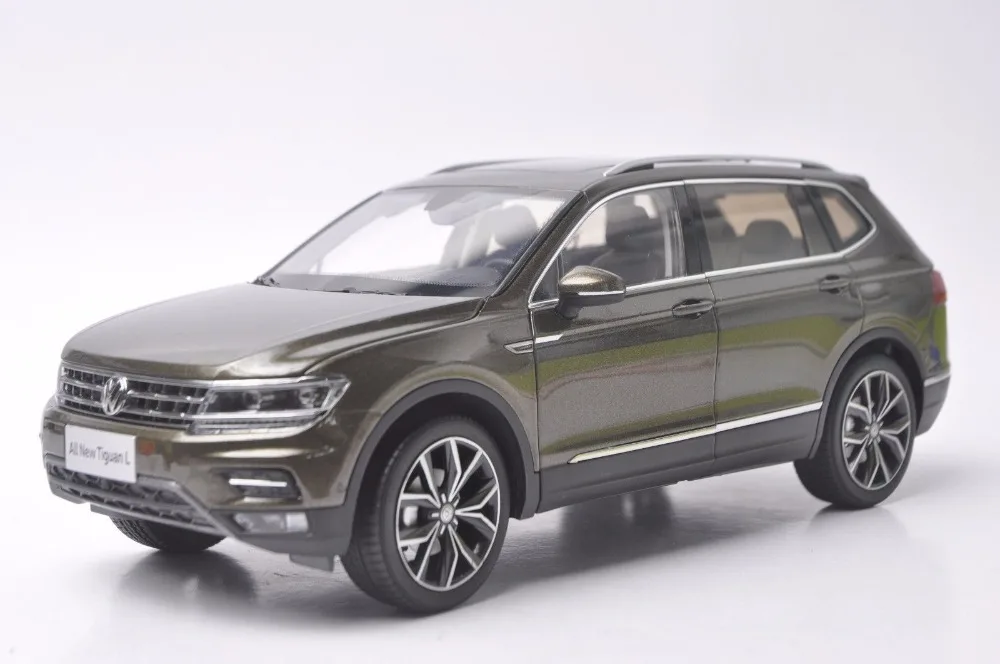 1:18 литья под давлением модели для Volkswagen VW Tiguan L 2017 коричневый внедорожник сплав