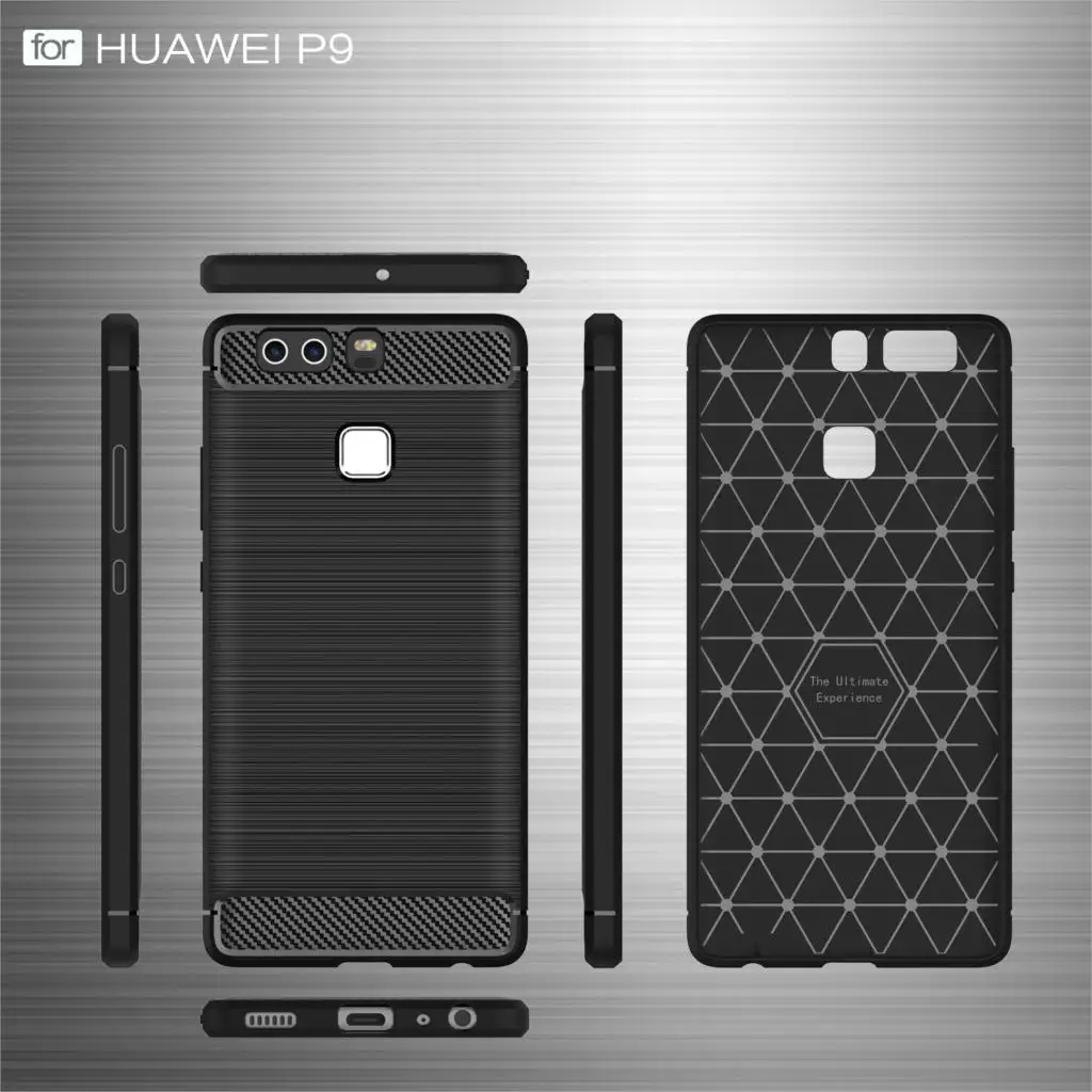 ТПУ чехол для Huawei P9 EVA-L09 EVA-AL10 Мягкий силиконовый из углеродного волокна Чехол