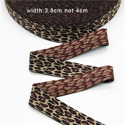 light coffee Эластичная лента с леопардовым принтом, 25 мм, 40 мм, эластичная лента для одежды, сумки, брюки, резиновые ленты, лямки, DIY Швейные аксессуары, 1 м - Цвет: light coffee