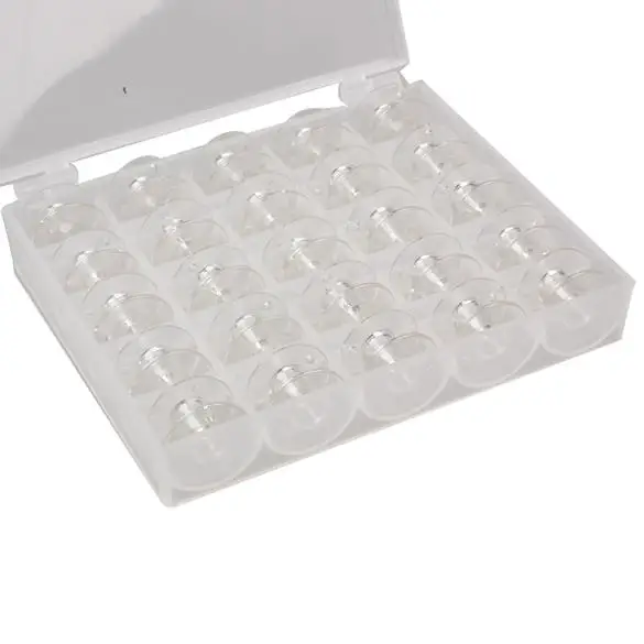 1 компл./Лот 25 шпулек из прозрачного пластика катушки для швейной Машинки с