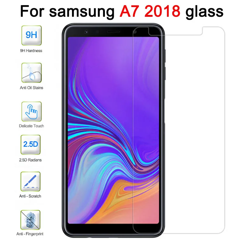 Защитное стекло для Samsung A7 2018 A750 закаленное на Galaxy A 7 7a защита экрана протектор A72018