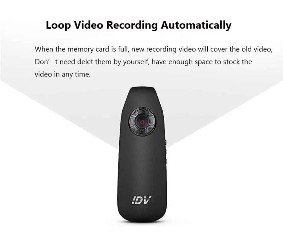 IDV007 Full HD 1080P 12MP мини DV камера Dash Cam носимый корпус велосипед H.264 видеокамера детектор движения