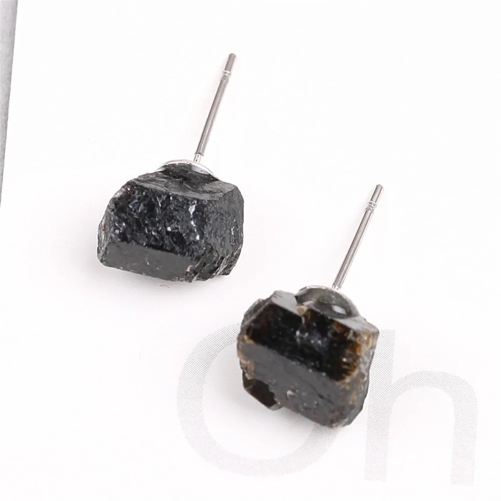 1 пара серьги гвоздики с натуральным флюоритом|Серьги-гвоздики| |