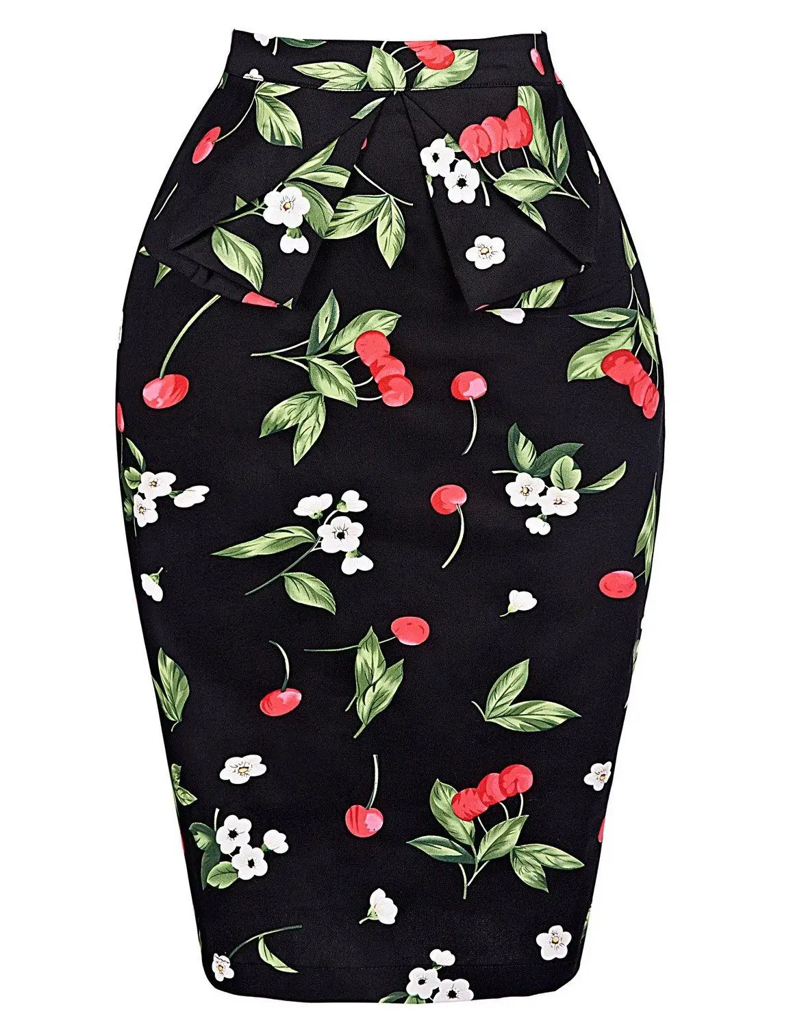 

Women's Printed Cheery Slim Vintage Pencil Skirts