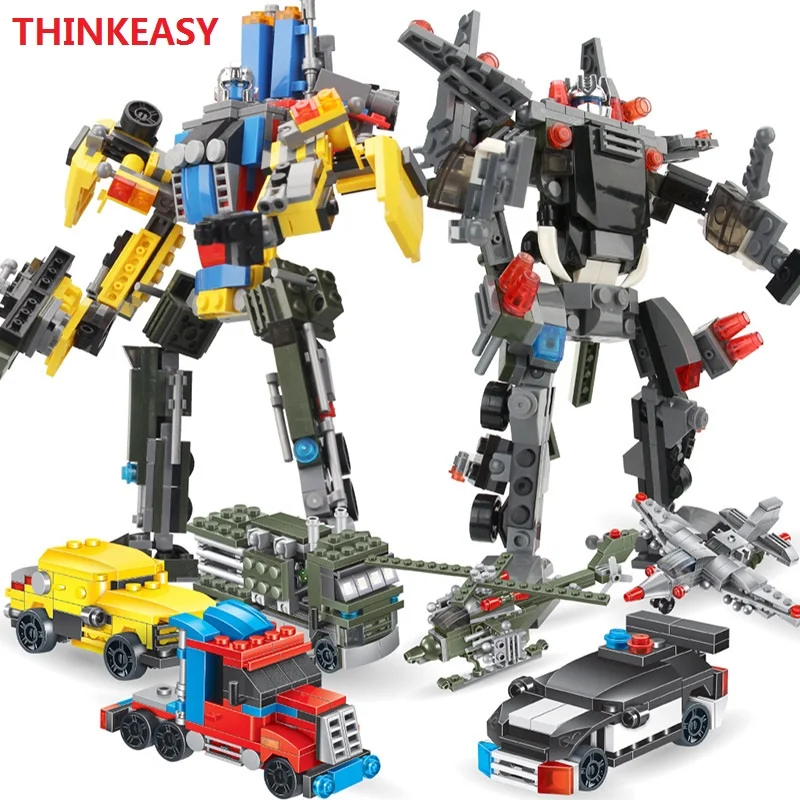 ThinkEasy 6 шт./партия робот трансформер автомобили Prime игрушки Bruticus фигурки героев
