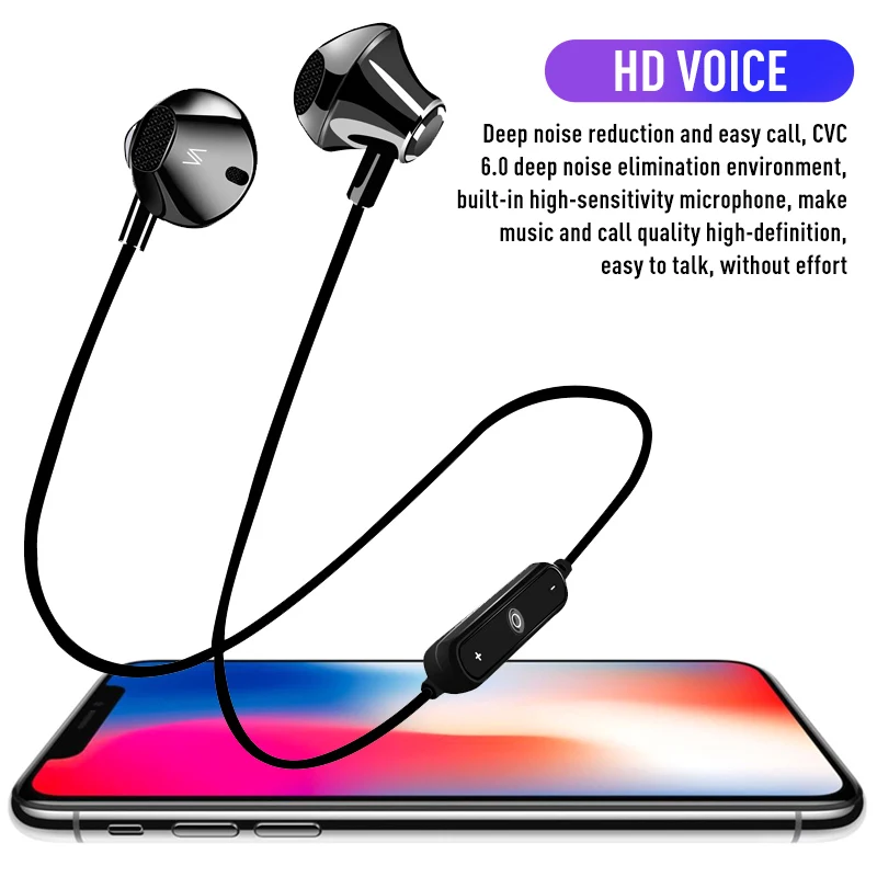 Беспроводные Bluetooth наушники Спортивная гарнитура Наушники для iPhone Samsung Xiaomi