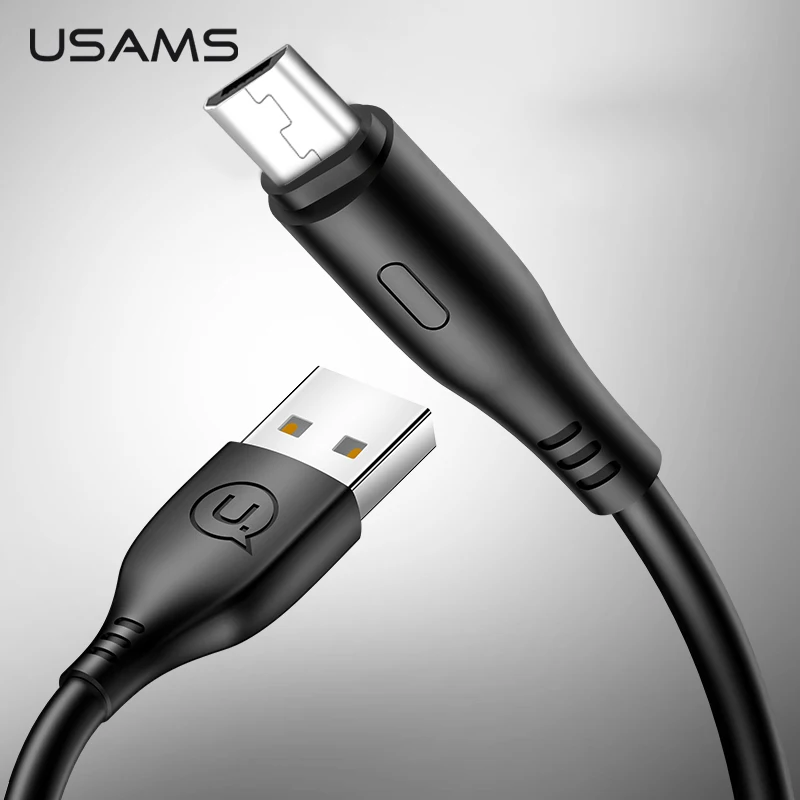 Micro USB кабель для Xiaomi Redmi Note huawei зарядное устройство для мобильного телефона USAMS 2A кабель передачи данных для быстрой зарядки для Android MicroUSB шнур