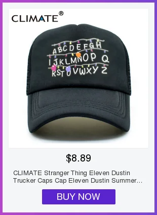 CLIMATE Stranger Thing Eleven Trucker Кепка s Кепка Eleven duстин черная летняя кепка классная бейсболка с сеткой для мужчин и женщин